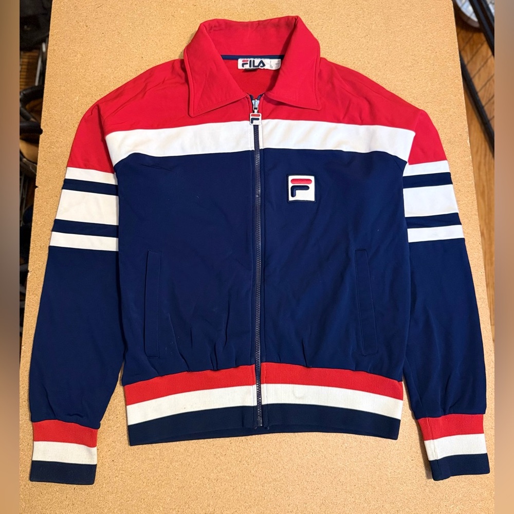 RARE FILA VINTAGE TRACKSUIT JACKET size L